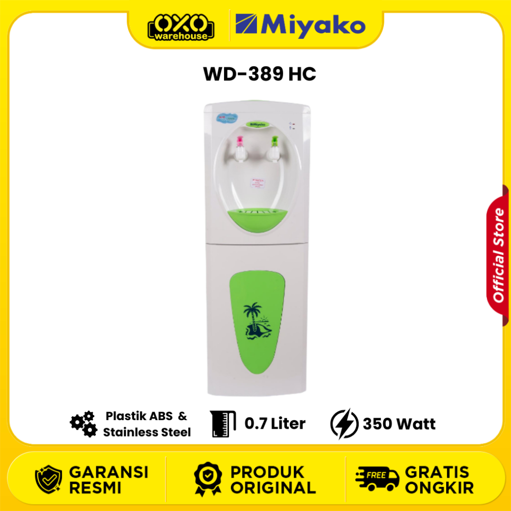 Miyako Dispenser Air Panas Dingin Hemat Energi || Miyako WD-389 HC Dispenser Praktis Low Watt