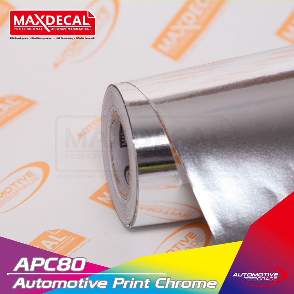 STICKER CHROME MAXDECAL APC80 AUTOMOTIVE PRINT CHROME 127 CM