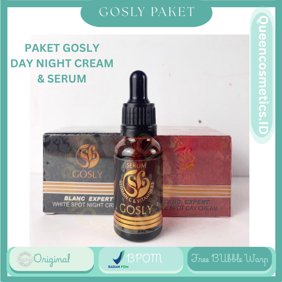 Paket Glowing Gosly Paket Whitening Day cream | Night Cream | Serum Skincare Whitening