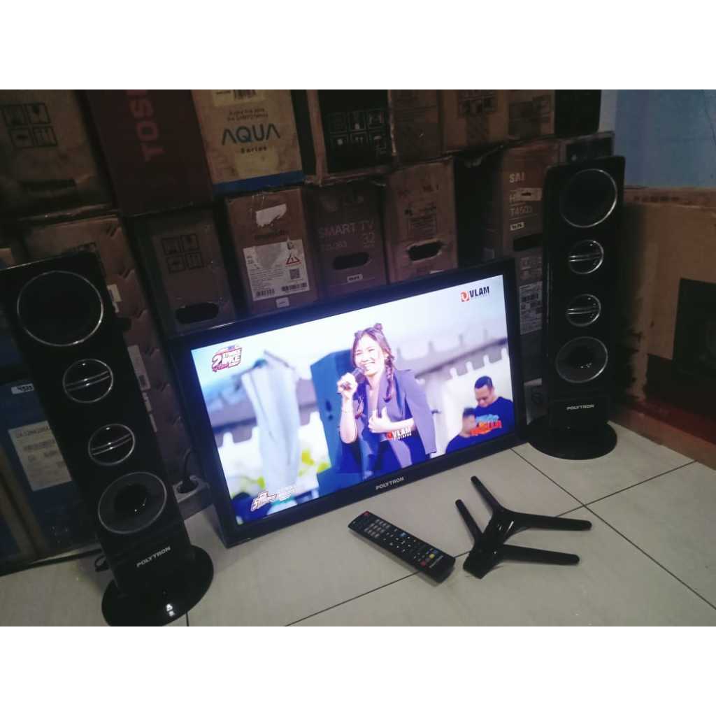 TV LED Polytron Tower 24 Inch HD AnalogTV / ATV HDMI USB Kondisi bekas asih segel siap pakai 5426F