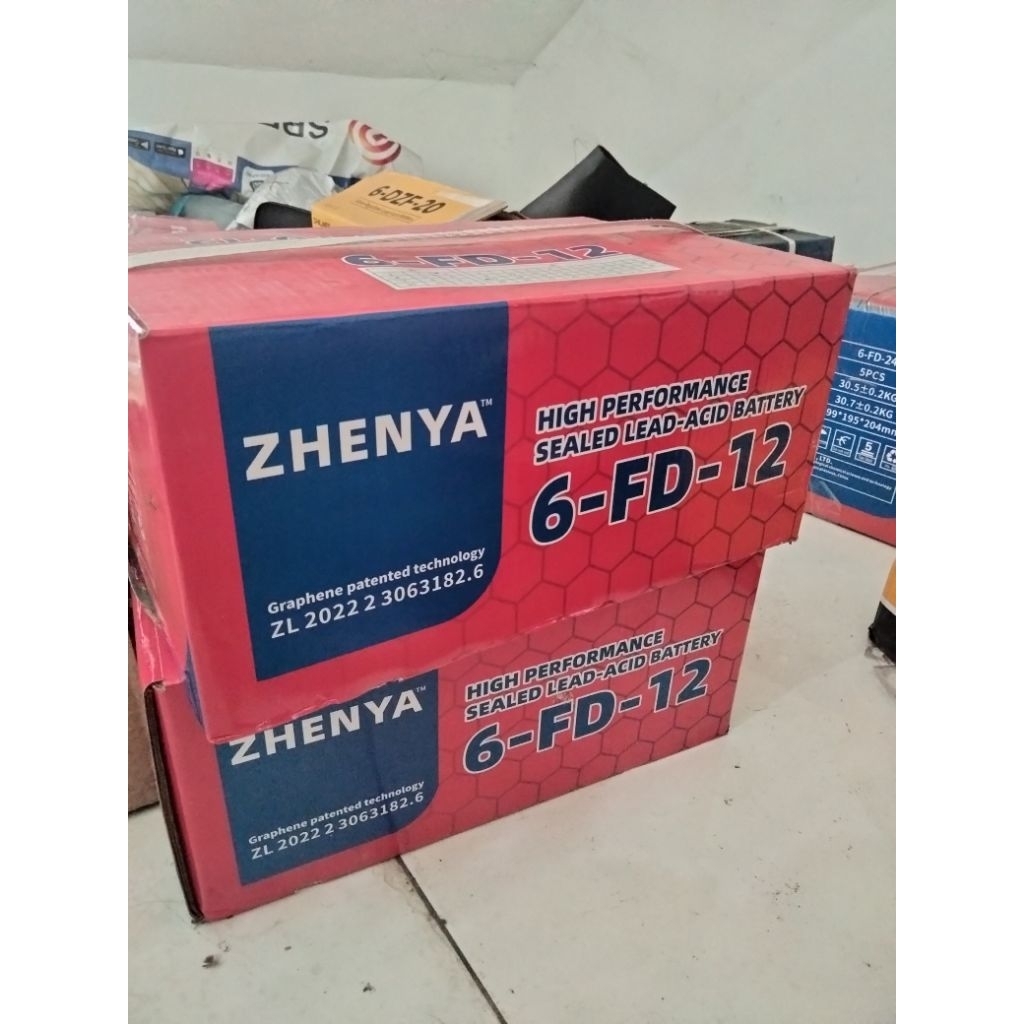 AKI SEPEDA LISTRIK ZHENYA 48V/12AH 1SET