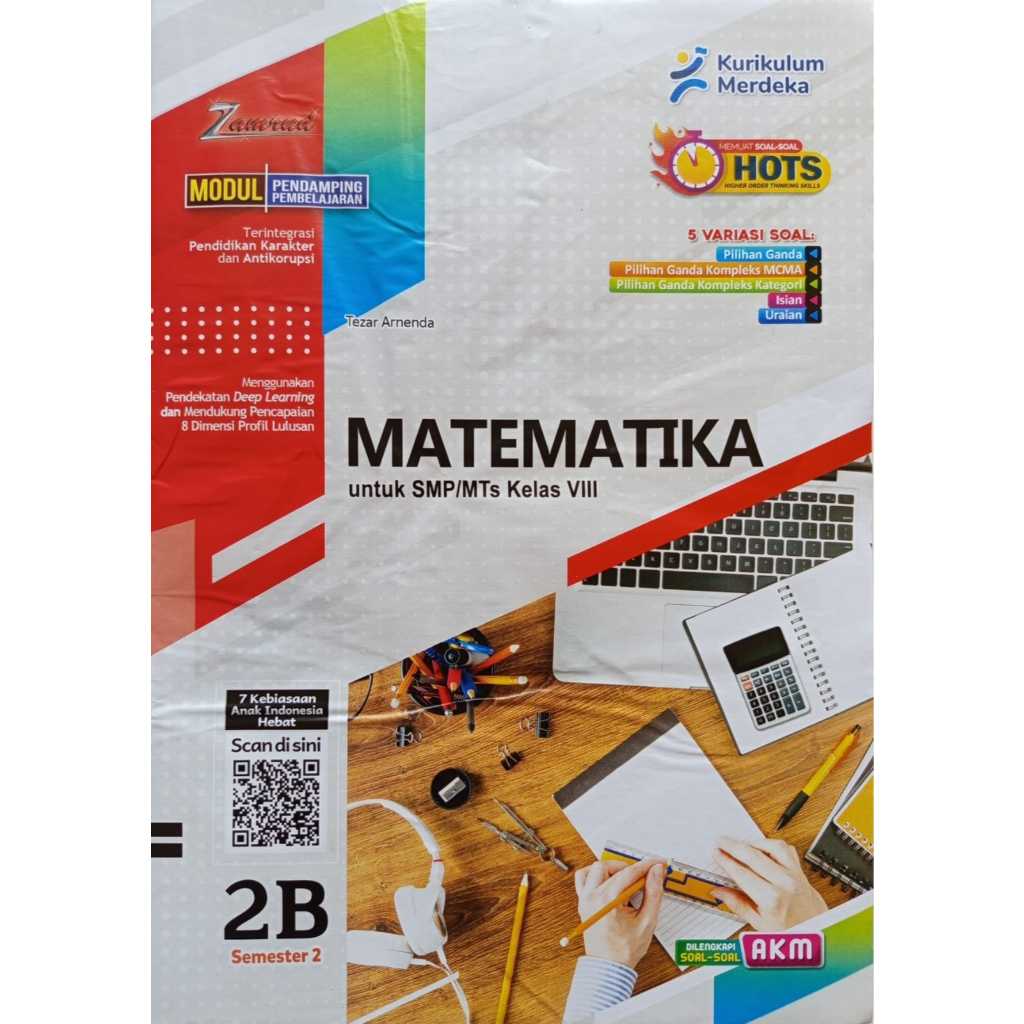 LKS MATEMATIKA SMP KELAS 8 Semester 2 Kurikulum Merdeka 2025-2026 Zamrud