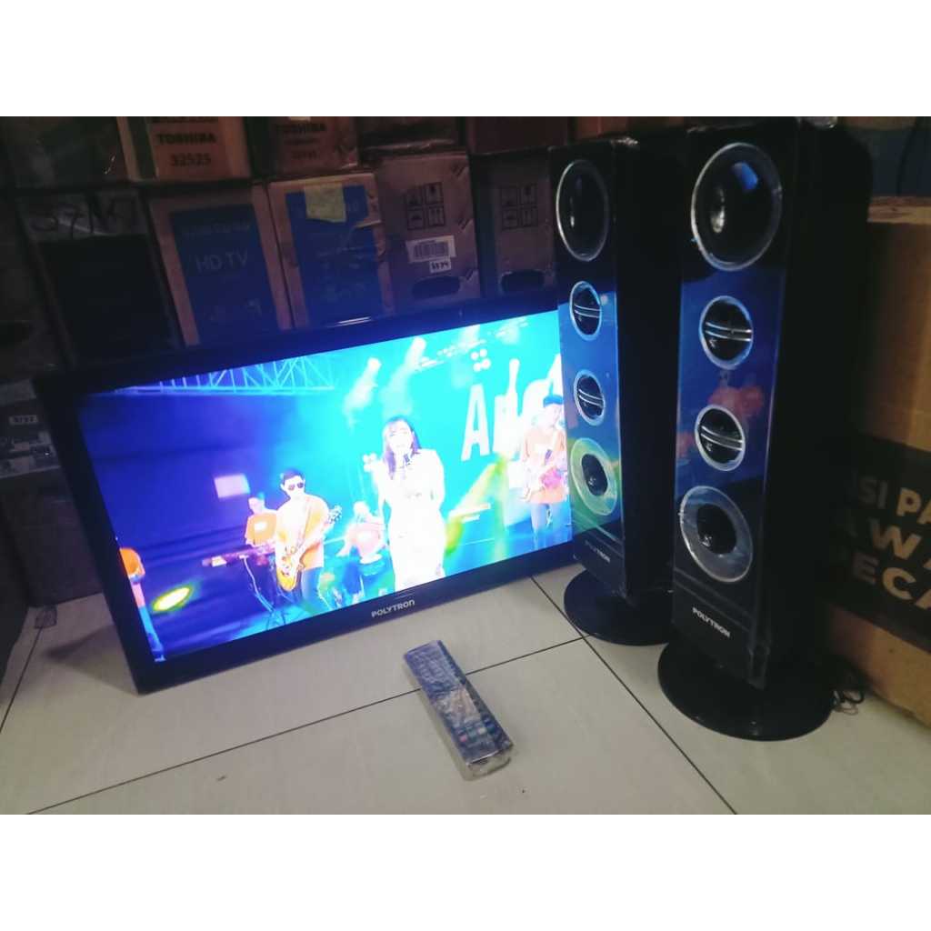 TV LED Polytron Tower 24 Inch HD Digital TV HDMI USB DVBT-T2 Kondisi bekas masih segel 4096F