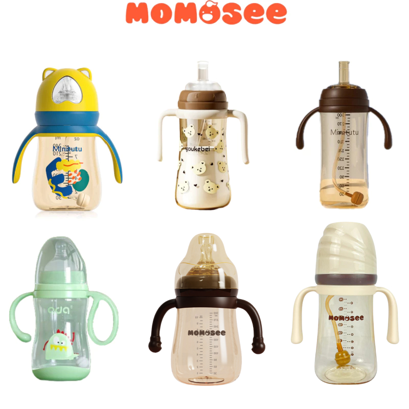 Momosee Botol Susu Bayi Anti Kolik Bpa Free Bottle Baby 3in Botol Susu PP Wide Neck  BB029151921