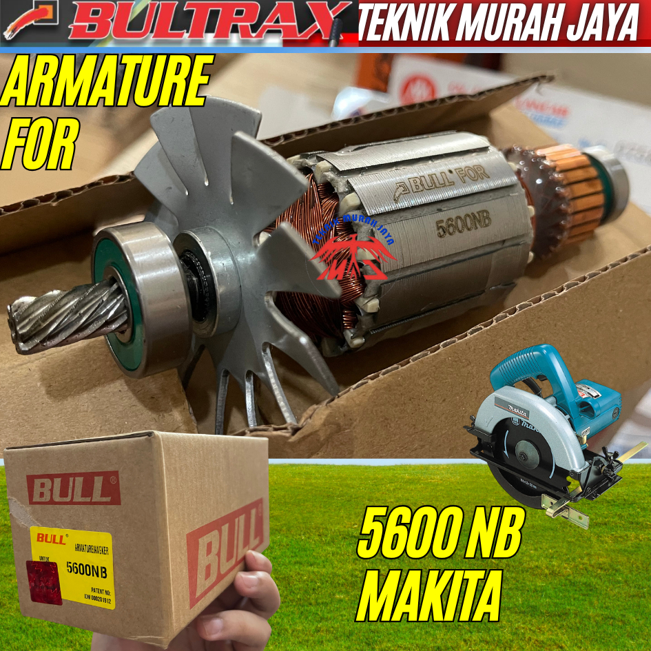 BULTRAX BULL ARMATURE Makita 5600NB Angker Angkur Gulungan Full Tembaga Rotor Circular Saw Serkel 6 