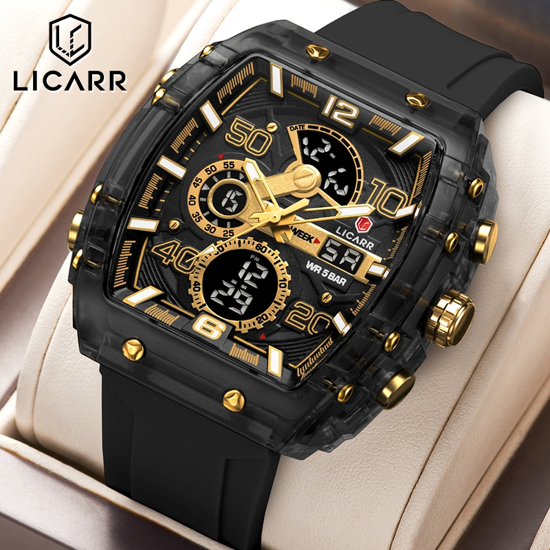 LICARR Jam Tangan Pria Digital Anti Air Olahraga