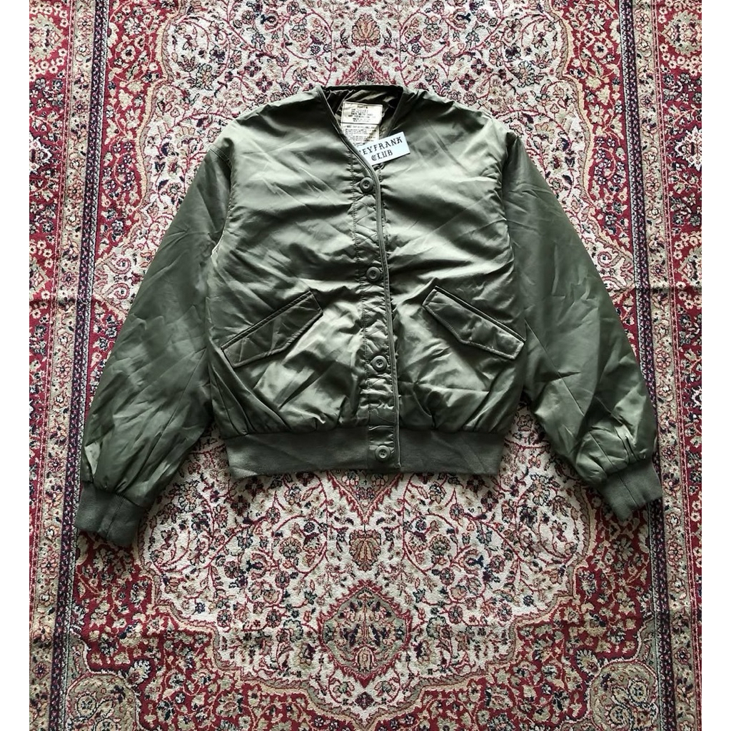 Goa bomber collarless jacket Vintage Military bomber jacket H476