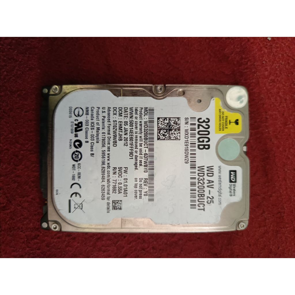 HDD laptop 320GB / WD Western Digital 320GB Normal