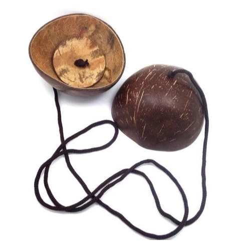 PROMO Mainan Tradisional Egrang Batok Plitur Aesthetic / Egrang Batok Kelapa - Egrang Batok Kelapa A