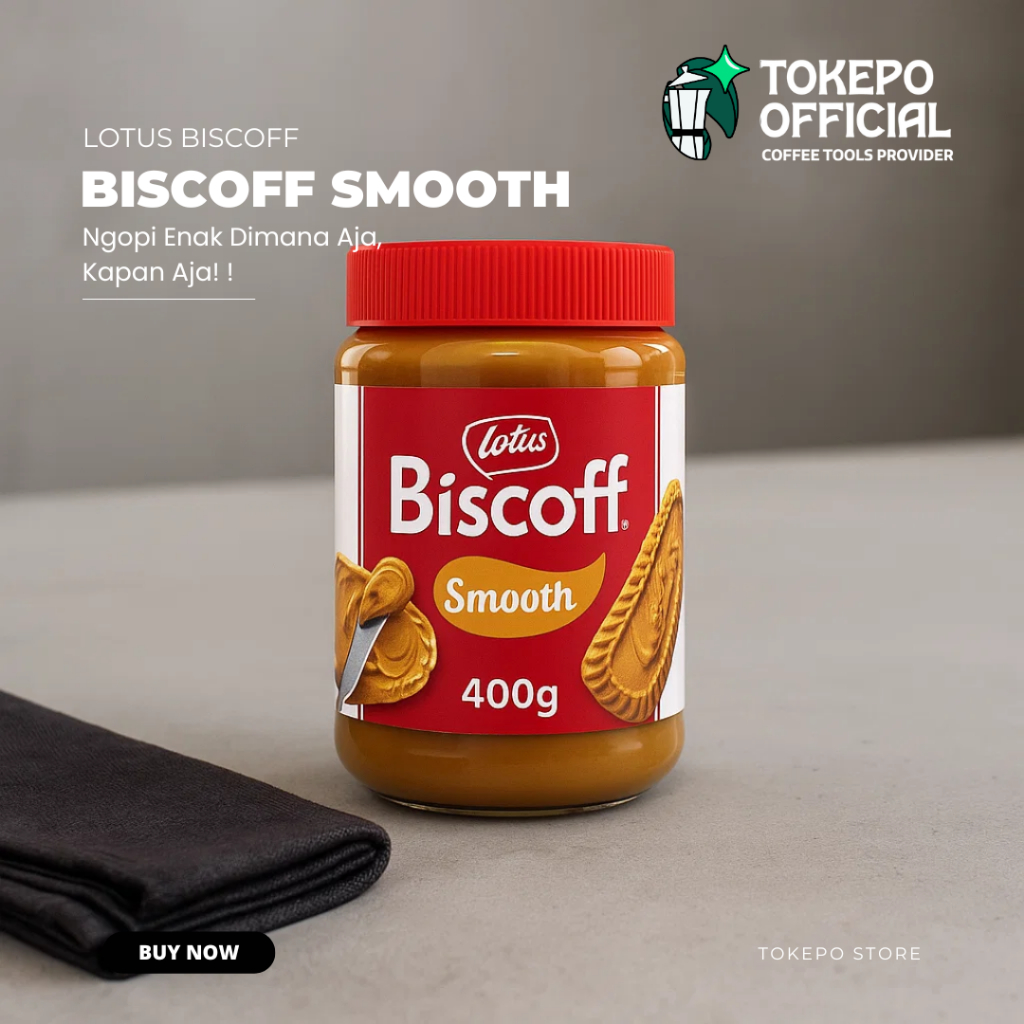 Lotus Biscoff Smooth Spread Selai Biscoff Campuran Toping Minuman Kue- 400 gram