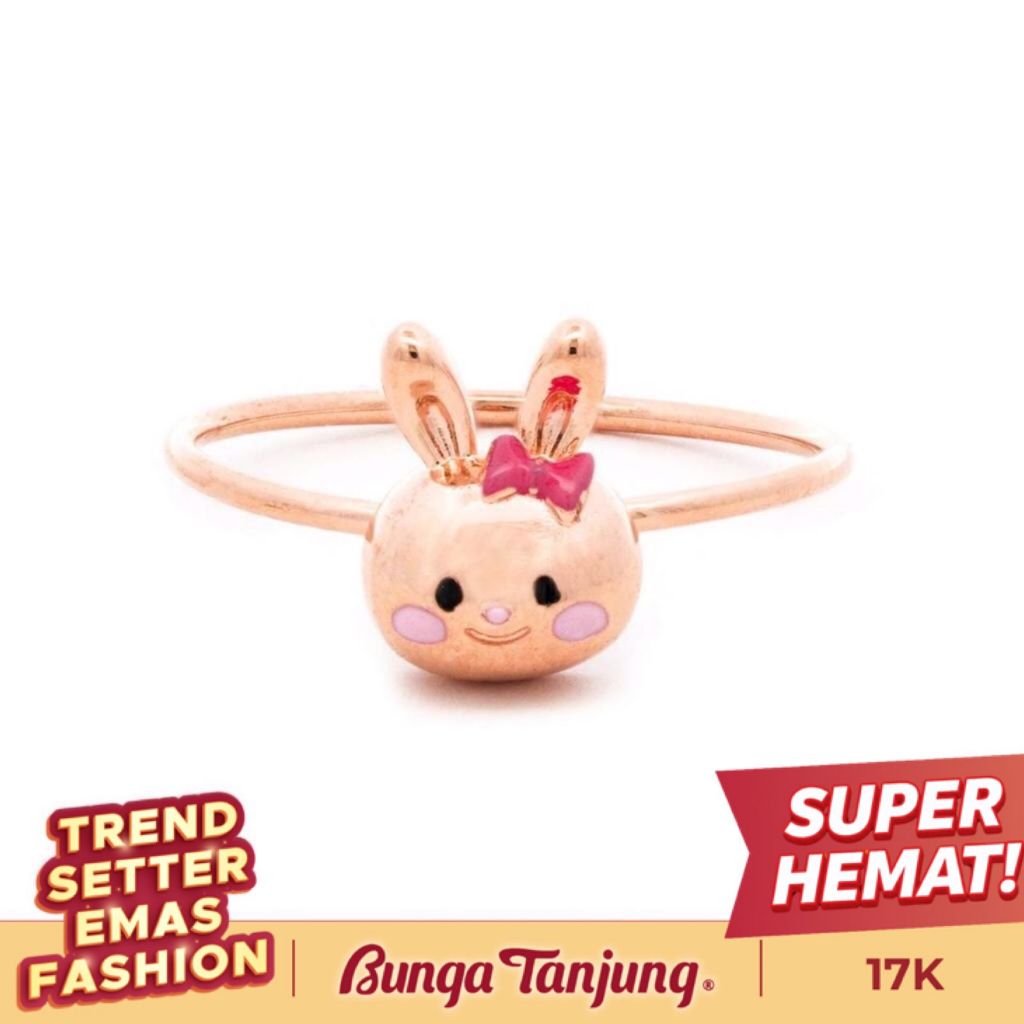CINCIN RABBIT - EMAS 17K - BUNGA TANJUNG