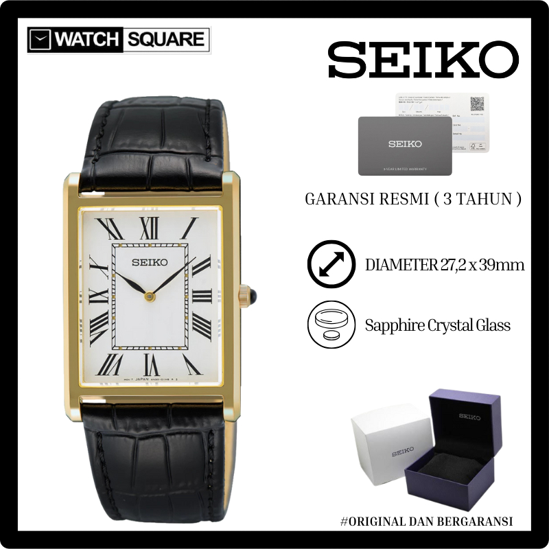 Jam tangan pria SEIKO Classic Tank SWR104P1