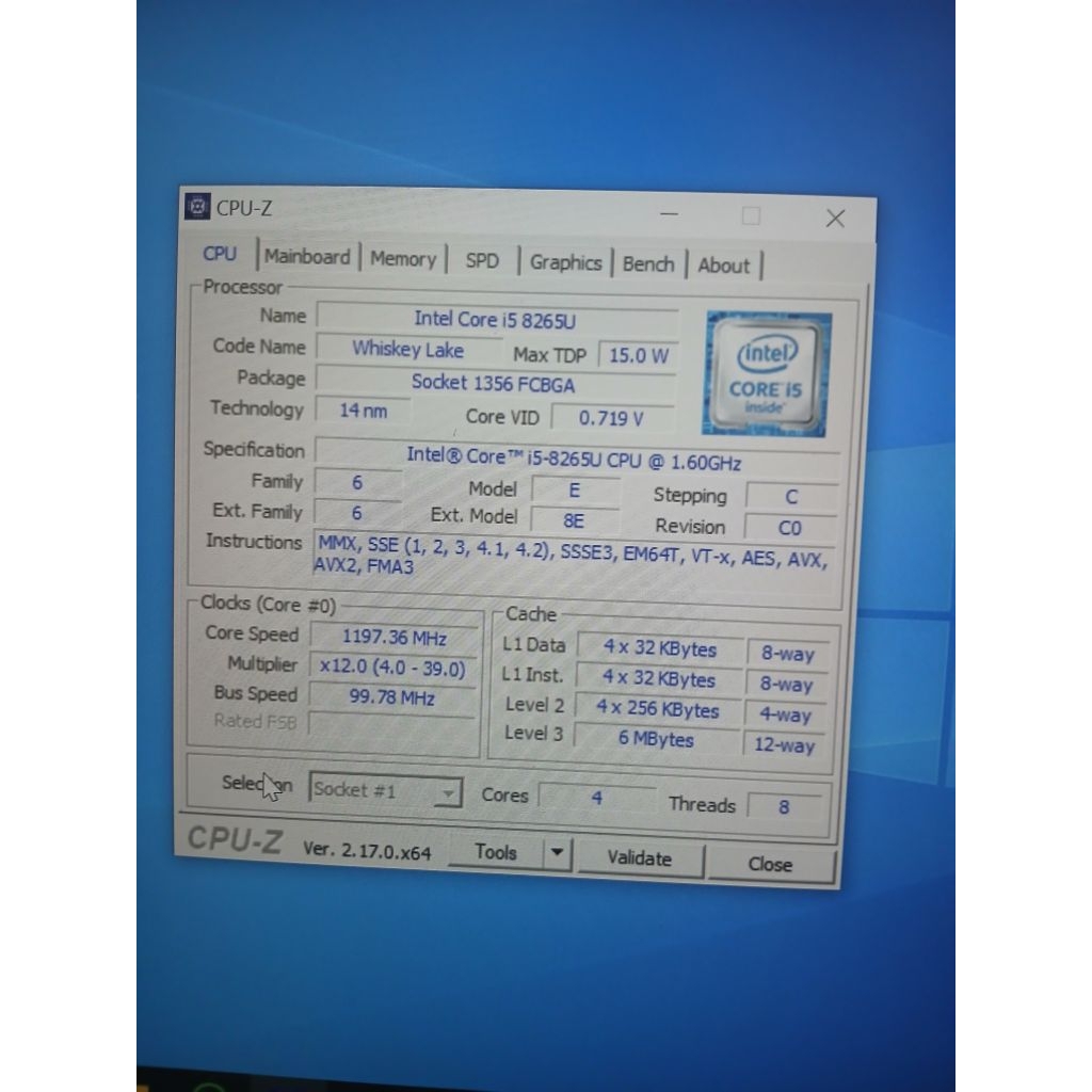 Lenovo thinkpad T490s 8gb i5 8265U 256gb