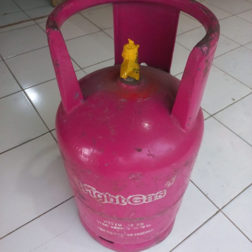 Tabung Bright Gas 12kg Pink + ISI FULL SEGEL Tabung Gas 12kg Tabung LPG 12kg Tabung Gas Elpiji 12kg 