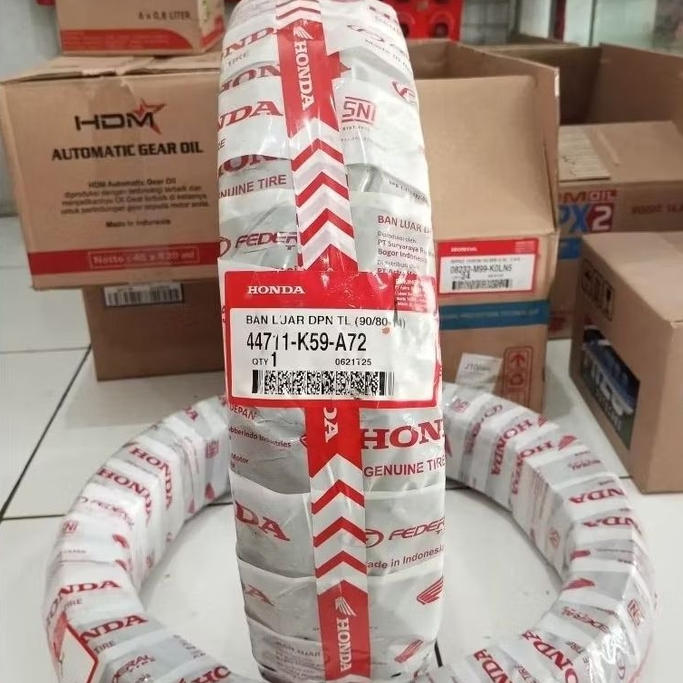 Ban TUBLES Federal Honda ORI 90/80 Ring 14 Ban Depan Vario 125 K2F 2022 - Sekarang, Vario 150 2018-2