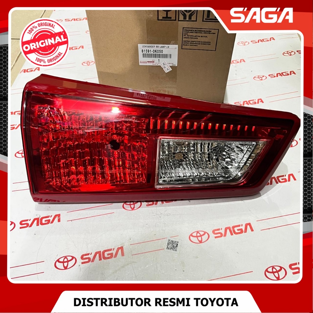 SAGA | Lampu Belakang Reflektor Bagasi Original Toyota Innova Reborn 81581-0K050 / 81591-0K050