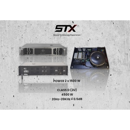 STX POWER CLASS D 2*1500 W  8Ohm
