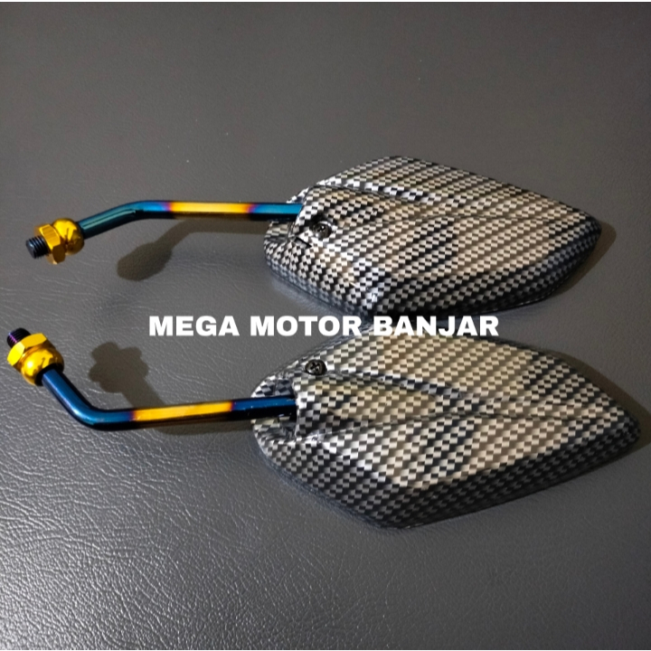 PROMO Spion Yamaha Karbon Twotone Model YAMAHA JUPITER Universal Tangkai Twotone spion Jupiter karbo