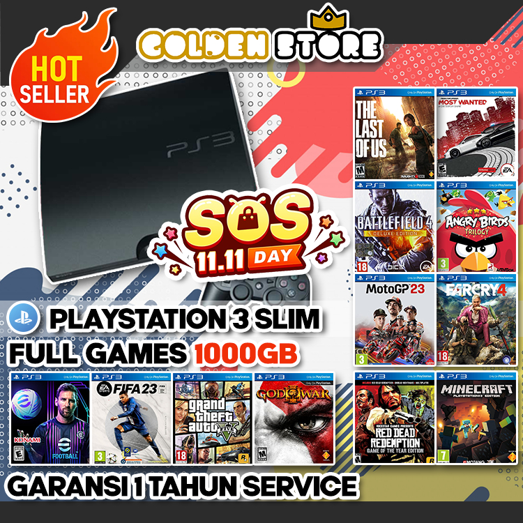 PS3 SLIM 1TB PLAYSTATION 3 SLIM FULL GAMES