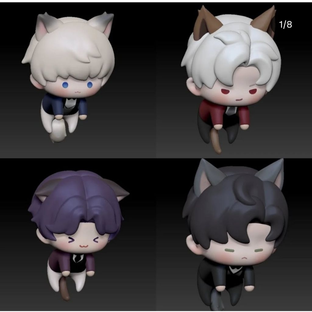 Love and deepspace meow figure monitor deco GO