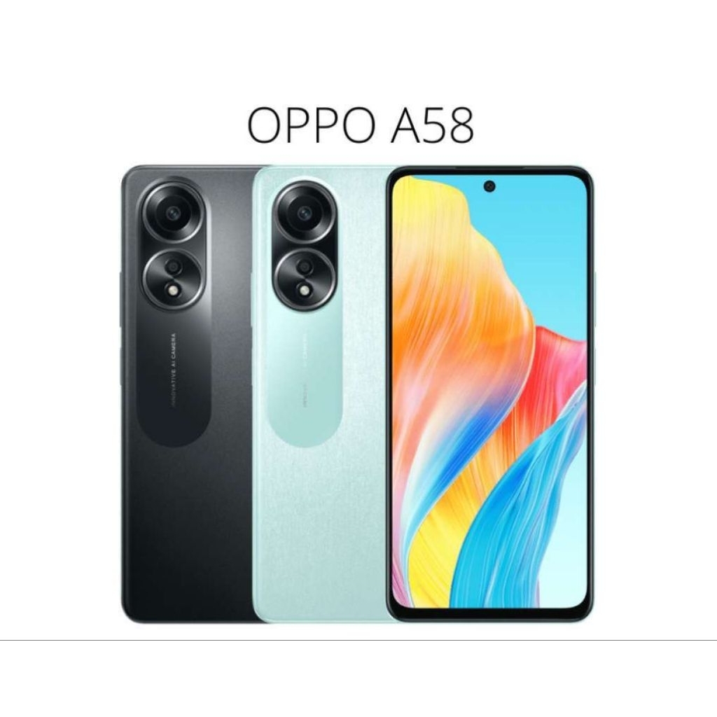 smartphone/hp oppo a58 ram 6/128(6gb+128gb)-nfc+kamera 50mp-garansi resmi