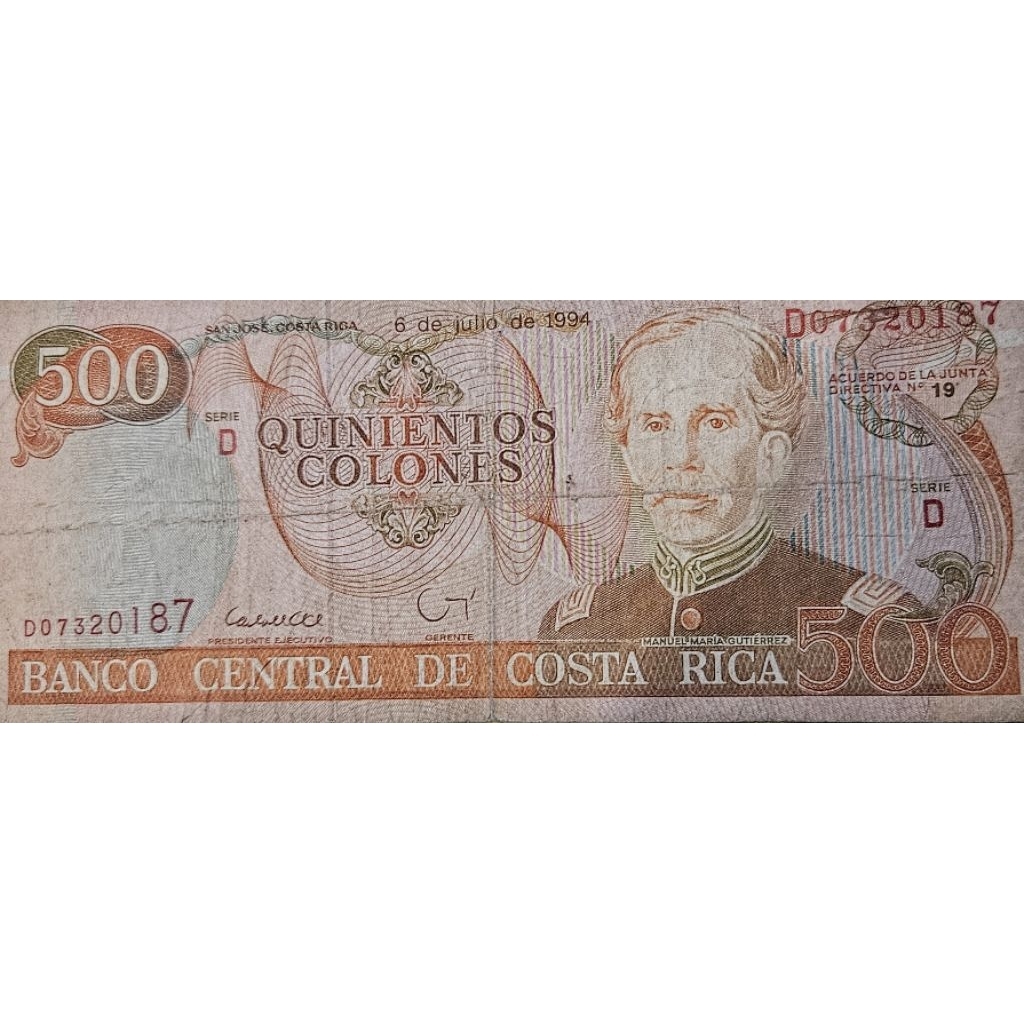 #Murah Banget Sangat jauh dari Kurs Uang Asing Negara Costa Rica 500 Colones tahun 1994 Original 100