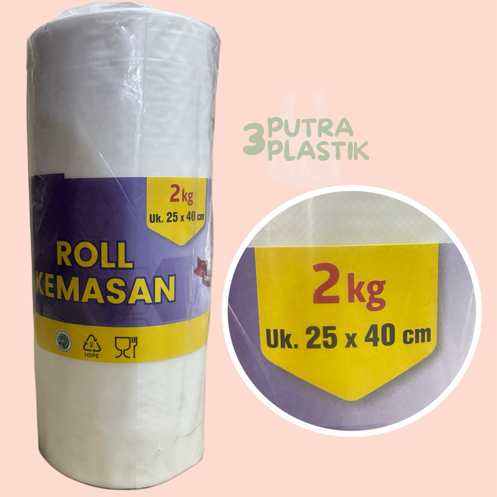 Plastik Roll buah Supermarket / Plastik fotocopy / Plastik HD Roll ukuran 25x40cm