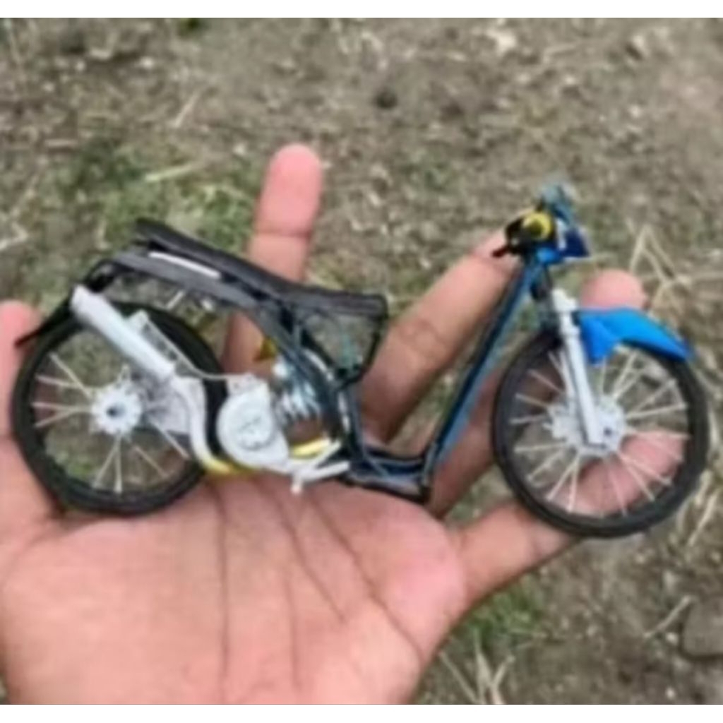 miniatur motor drag honda beat karbu bisa belok kiri kanan