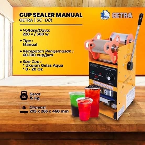 GETRA CUP SEALER MANUAL SC-D8-GETRA