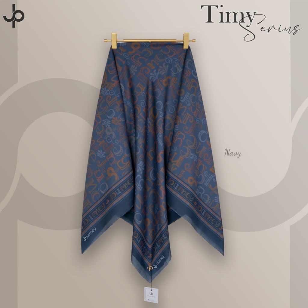 Timy Motif Navy Hijab Journey Original