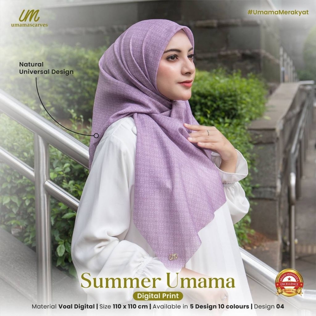 [Grosir Hijab 10pcs] Hijab Umama Summer Logo Jilbab Umama Motif Jilbab Terlaris Termurah