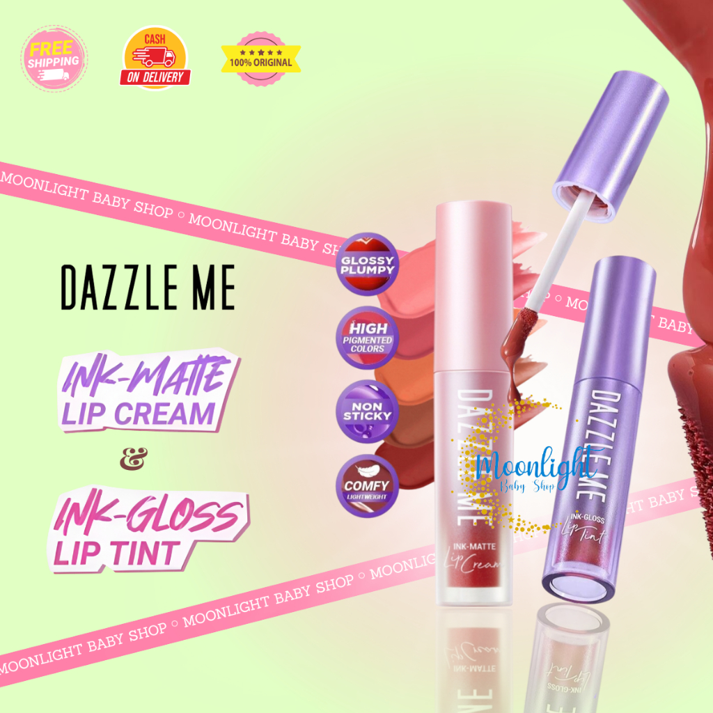 DAZZLE ME Ink-Matte Lip Tint Stain Cream | DAZZLE ME Ink-Gloss Lip Tint