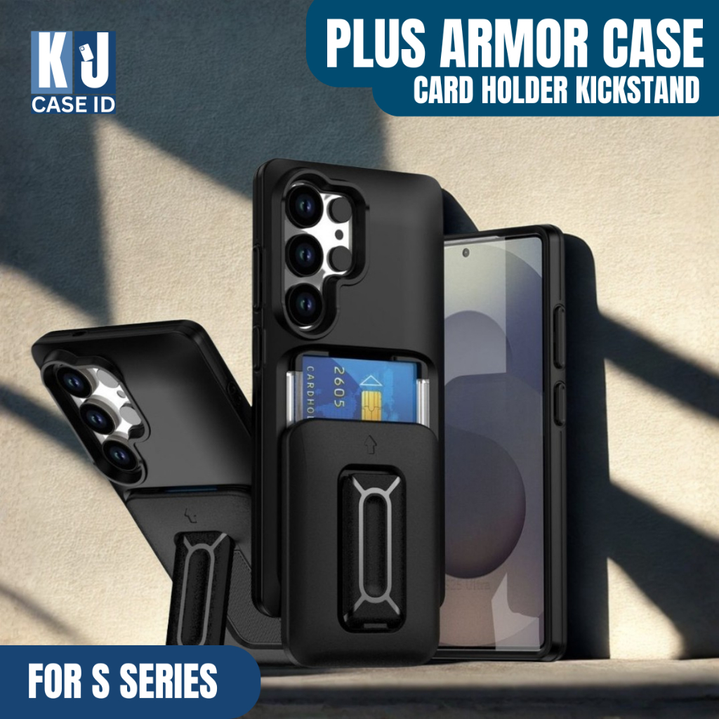 Case Hidden Card Samsung Galaxy S25 S24 Ultra Plus With Sliding Door Pocket Shockproof Protection