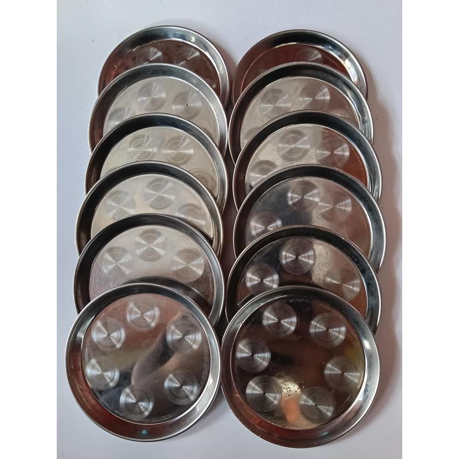 Tatakan Gelas Stainlees / Lepek Gelas - [12pcs] Tatakan Gelas / Lepek Gelas