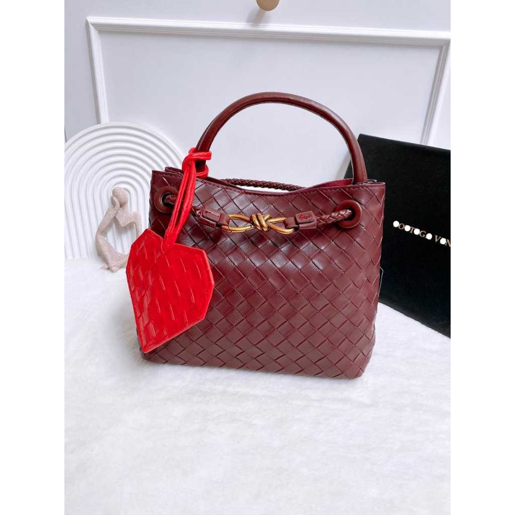 TAS WANITA HANDBAG ANYAM BV ANDIAMO NEW KODE BT01 FREE GANTUNGAN LOVE