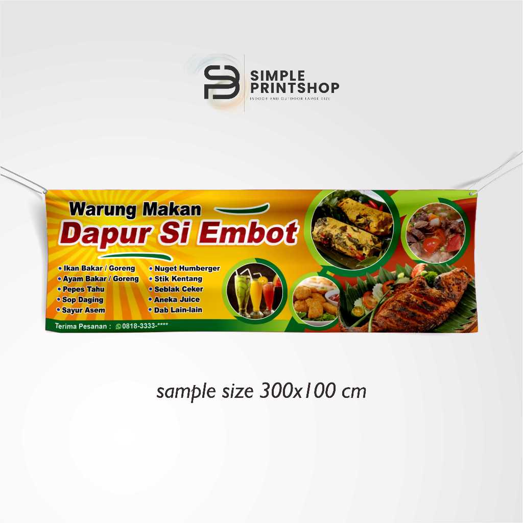 Spanduk Banner Warung Makan Bisa Custom Design