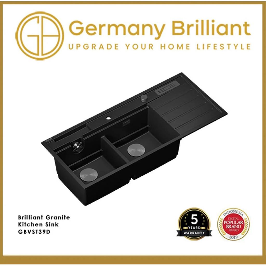 Germany Brilliant Kitchen Sink Bak Cuci Piring GBVST39D