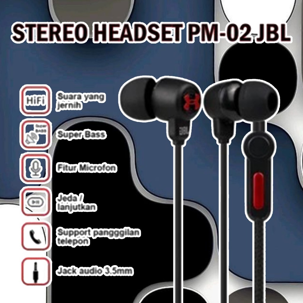 Headset/Earphone kabel HF JBL PM 02 W1 Extra bass