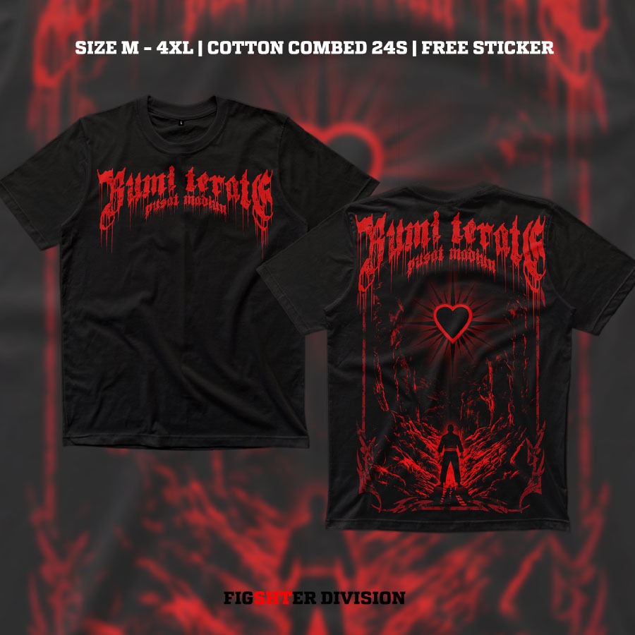 Kaos Bumi Terate Pusat Madiun Sablon A2 Full Punggung Cotton Combed 24s