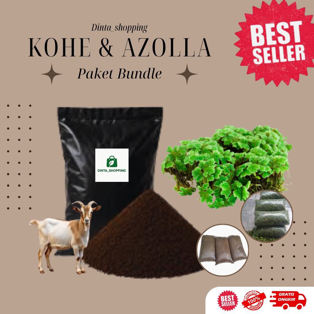 Bibit Azolla Microphylla Super 1kg dan Pupuk Kambing Fermentasi 1kg