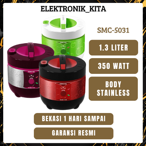 YONGMA RICE COOKER 1.3 LITER SMC-5031 SMC5031 SMC 5031 MAGIC COM STAINLESS GARANSI RESMI BEKASI