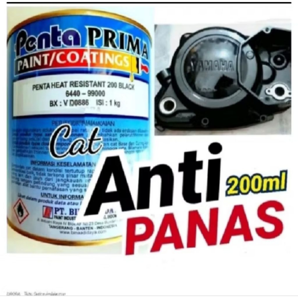 Cat Anti Panas untuk motor /mobil warna Hitam
