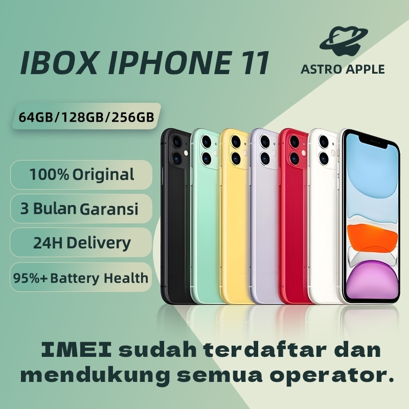 IPhone 11 Ibox 64GB 128GB 256GB IMEI Terdaftar Tangan Kedua 100%ORI Fulset Kondisi Perfect