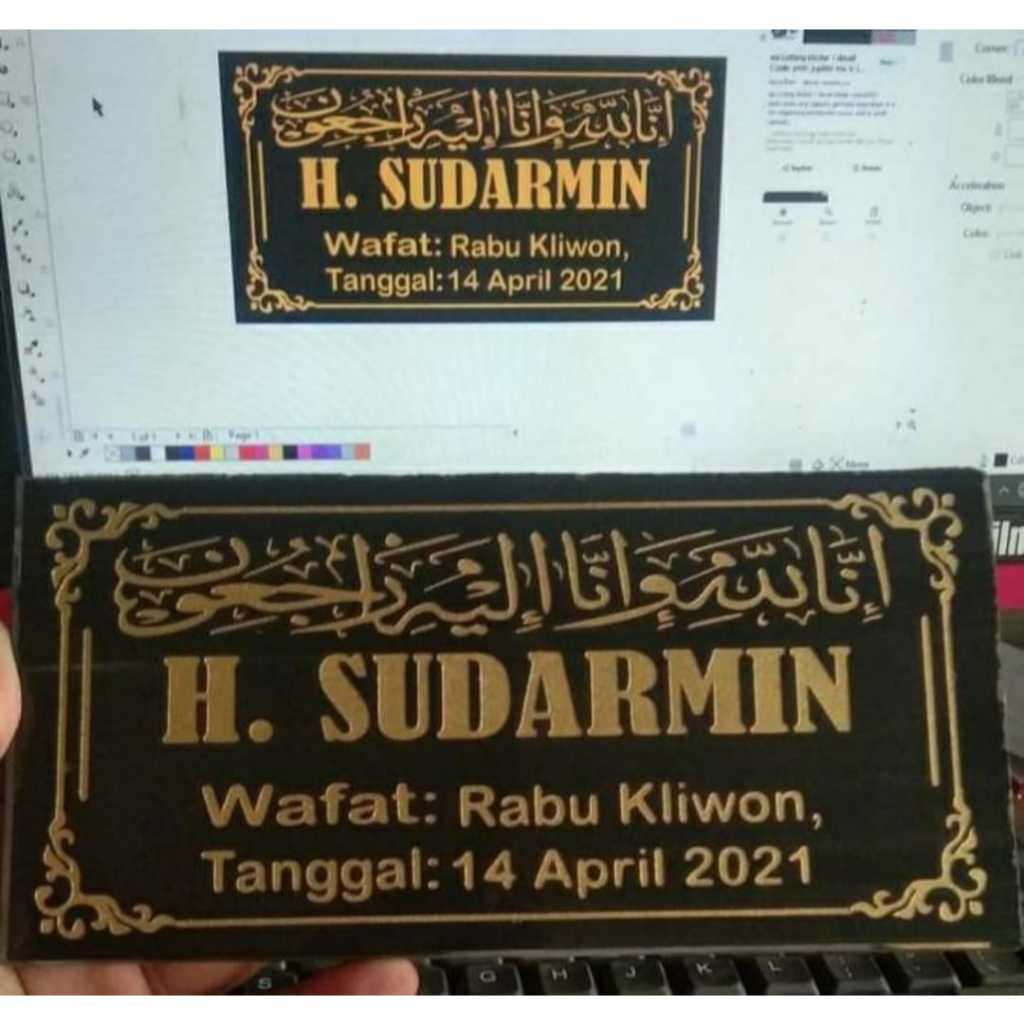 Batu Nisan Granit Custom - Ukiran sesuai pesanan