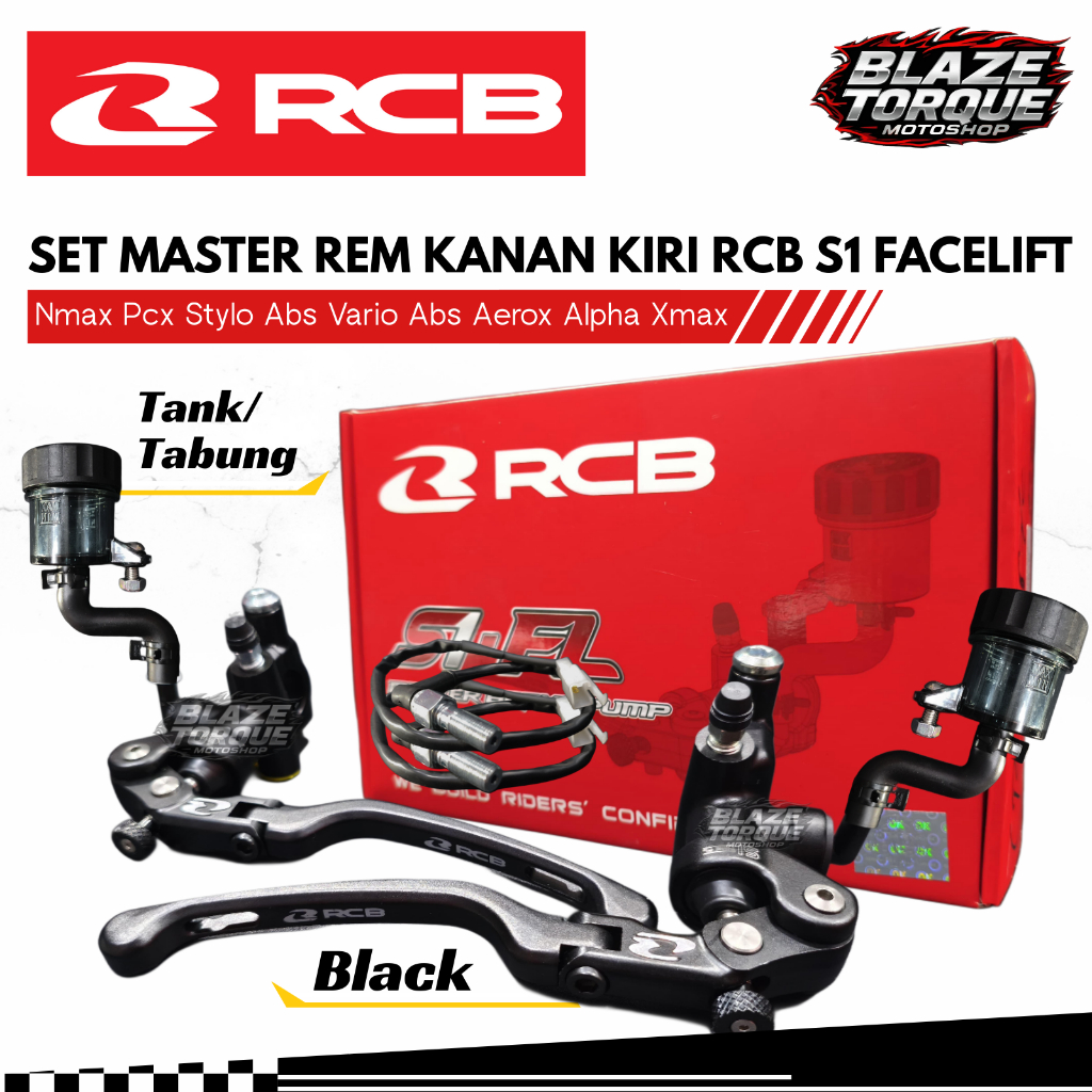 Master Rem Kiri Kanan RCB S1 Facelift 17mm & 14mm Vario 160 ABS Nmax Pcx Adv Xmax Original RCB FL