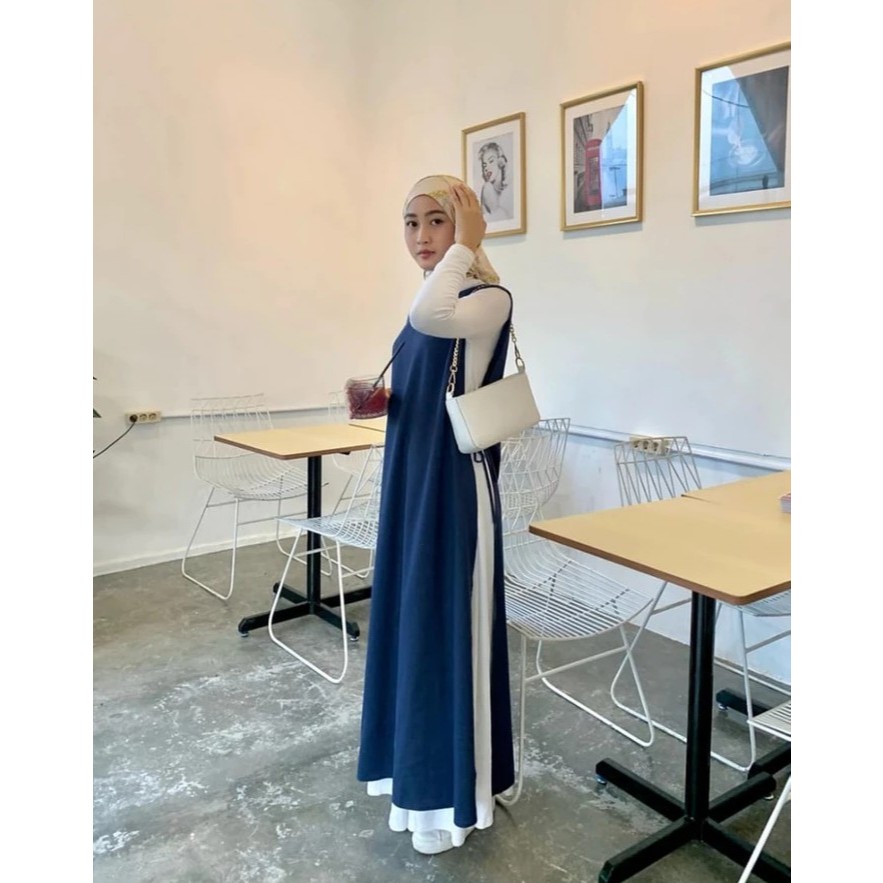 Outer Long Vest Tali Samping Atasan Wanita Kondangan Korean Style Long Vest Wanita Diamond Adem Nyam