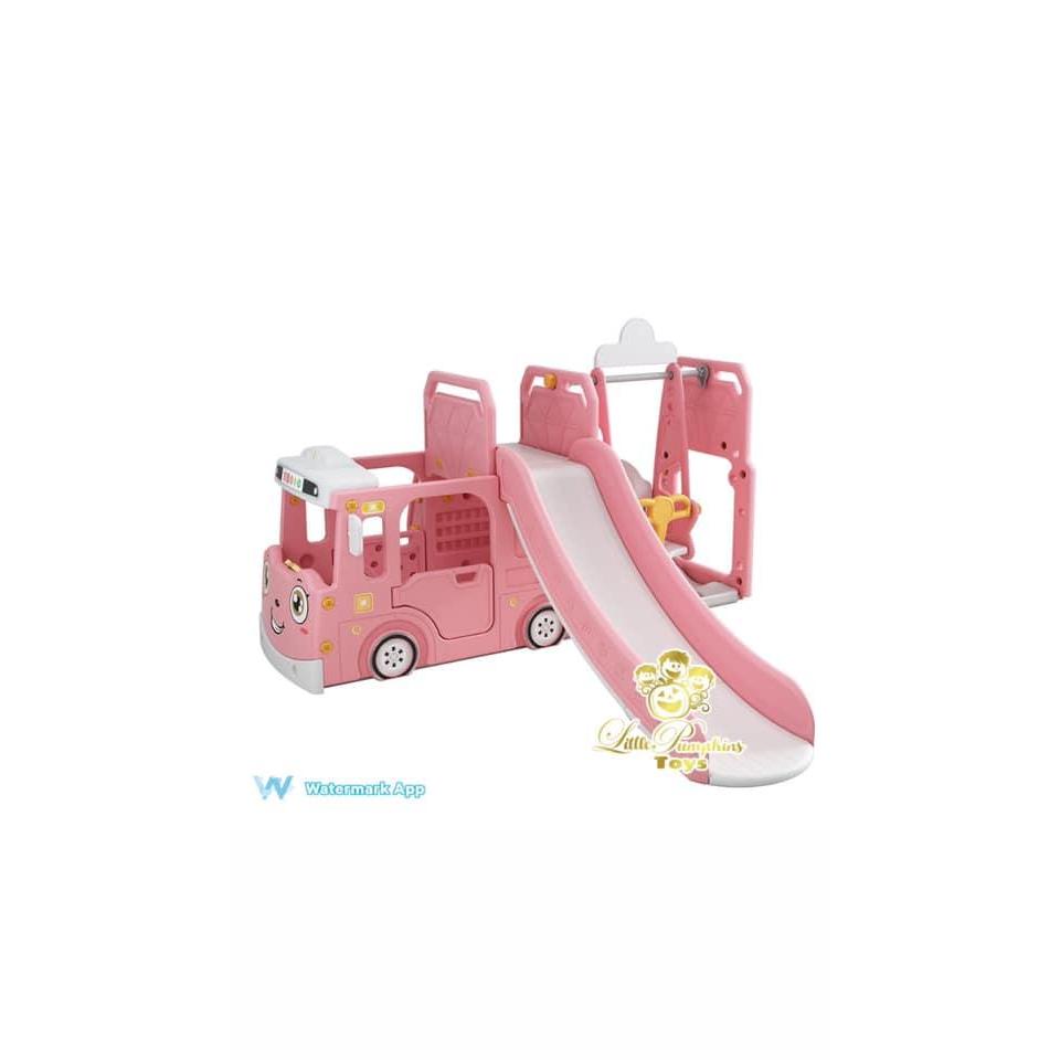 TAYO BUS MAINAN SLIDE SWING PINK PEROSOTAN ANAK LITTLE PUMPKINS TOYS