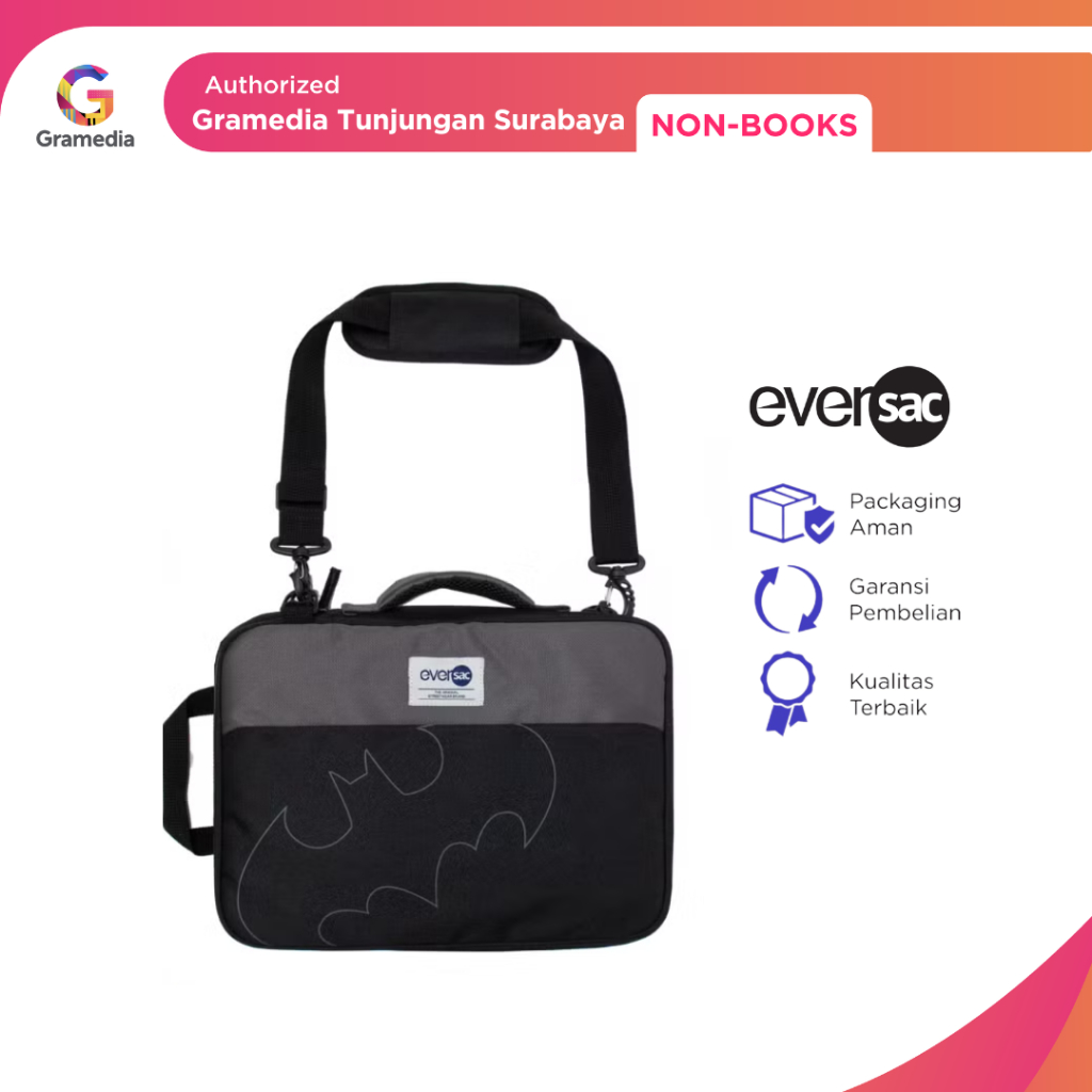 Gramedia Tunjungan : Tas Laptop Case Eversac Wb Batman