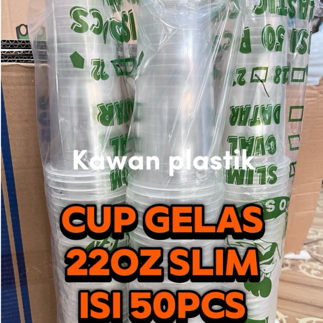 Luxiastore_ Gelas Slim 22 Oz Super Jago Cup Gelas 22Oz Slim