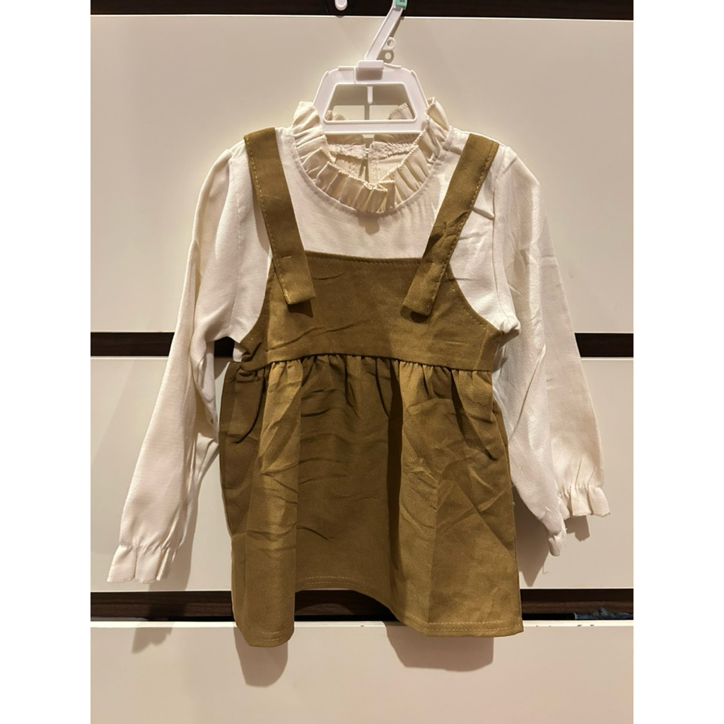 Dress atasan vintage anak perempuan 2-3 tahun